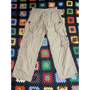 Vtg Y2K Arizona Jean Company Men's Cargo Pants Tan Size 31x28 Nylon